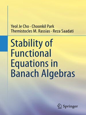 cover image of Stability of Functional Equations in Banach Algebras